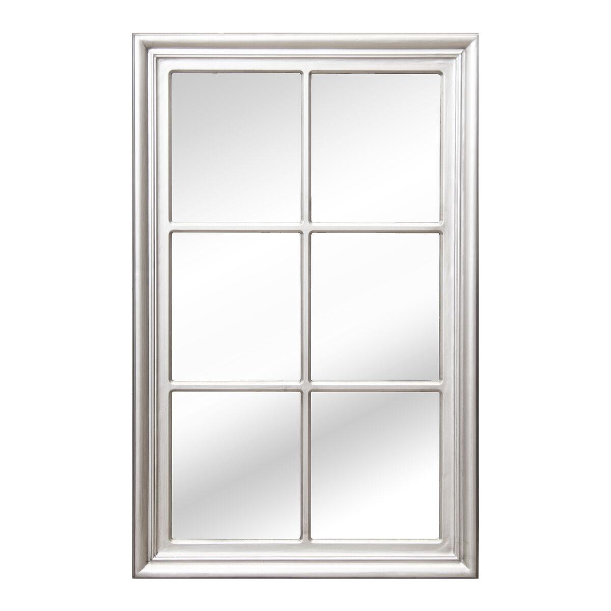 Espejo de pared Alexandra House Living Plateado Ventana Rectangular