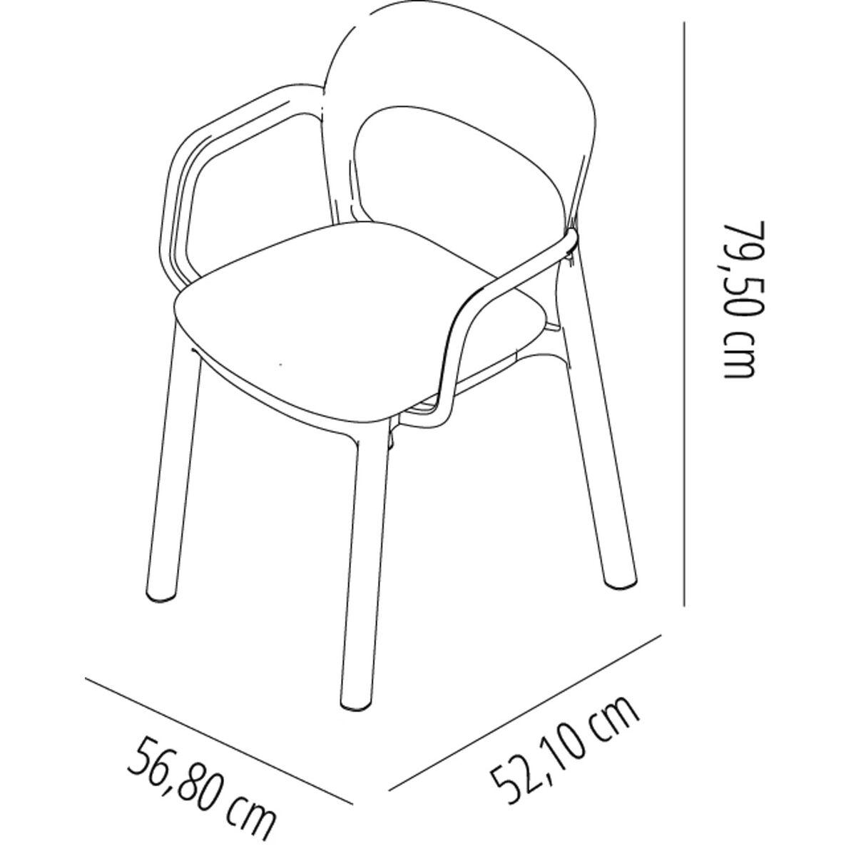Silla de Jardín Garbar Ona Blanco Rojo Polipropileno 56 x 79 x 52 cm (4 Unidades)