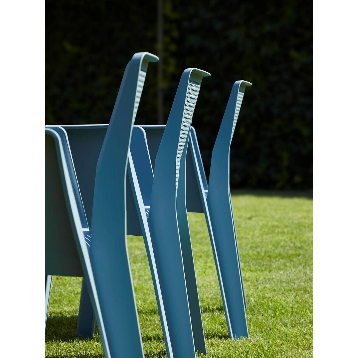 Silla de Jardín Garbar Play Chocolate Polipropileno 57 x 78 x 54 cm (4 Unidades)