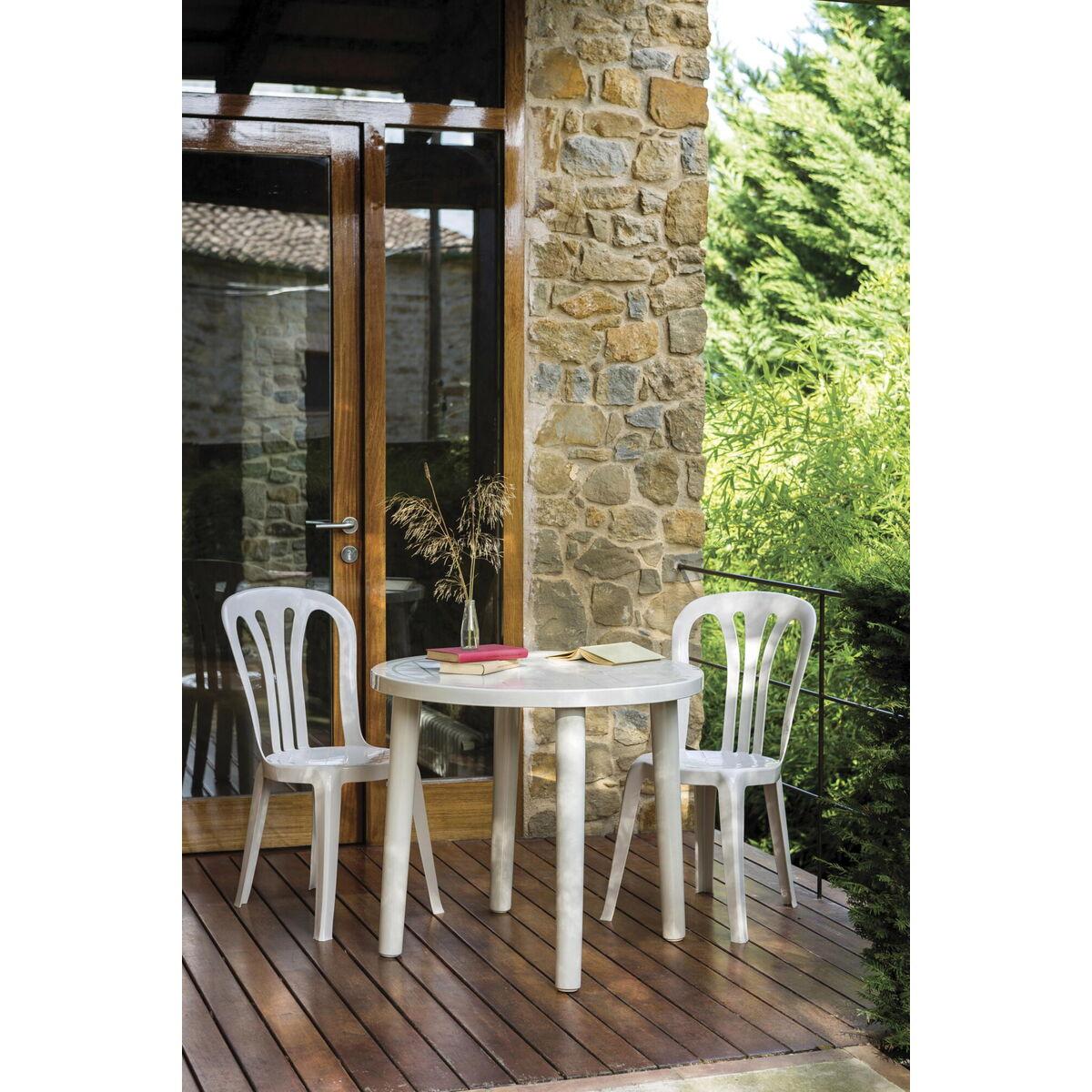 Silla de Jardín Garbar Garrotxa Blanco Polipropileno 43 x 52 x 89 cm 4 Unidades (4 Piezas)