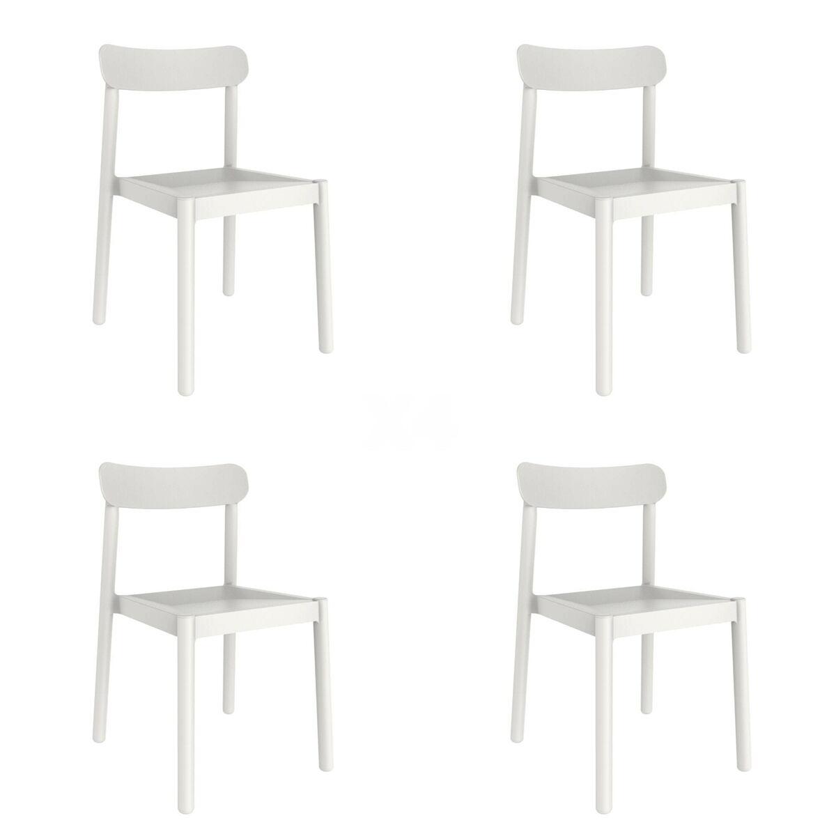Silla de Jardín Garbar Elba Blanco Polipropileno 50 x 80 x 53 cm (4 Unidades)