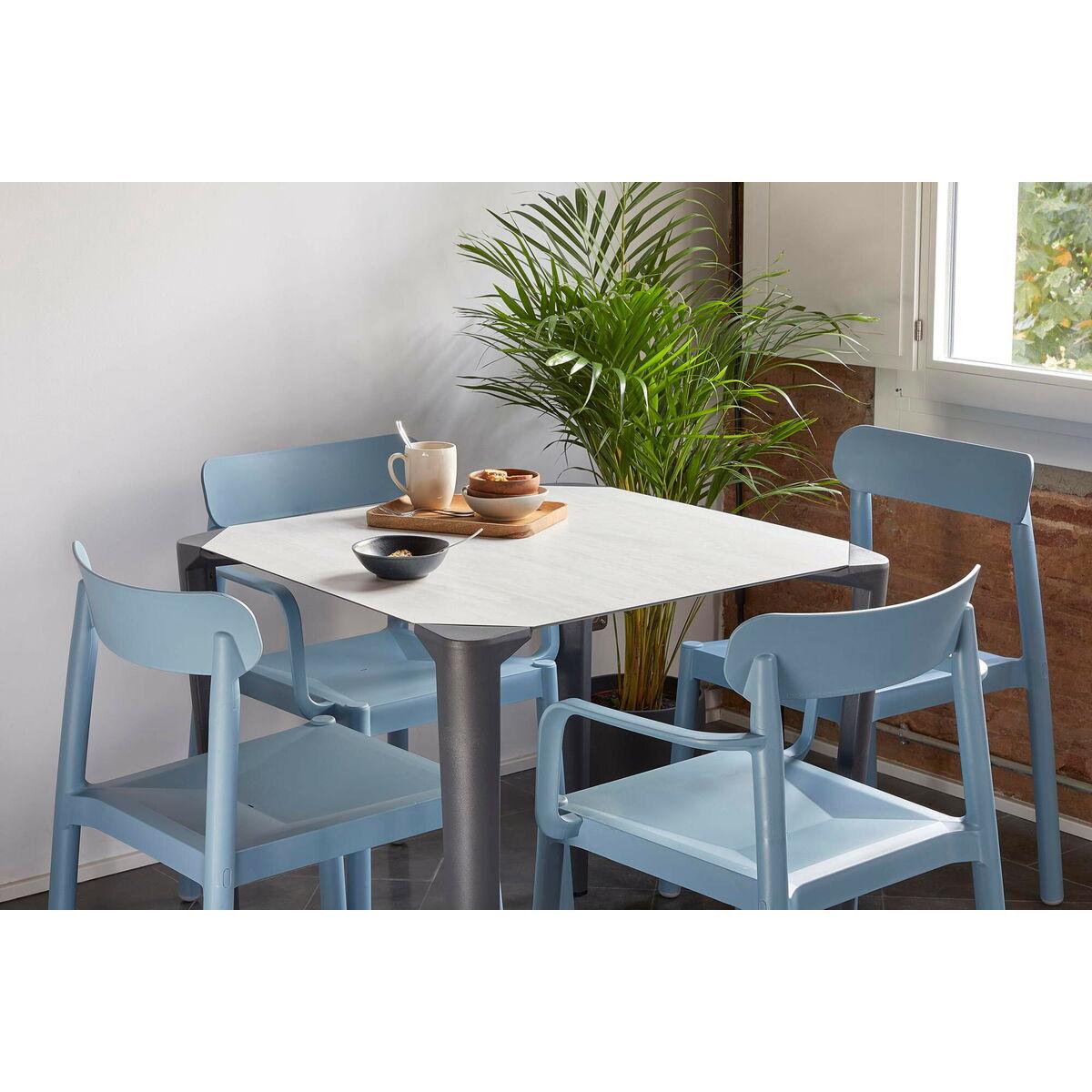 Silla de Jardín Garbar Elba Azul Polipropileno 56 x 80 x 53 cm (4 Unidades)