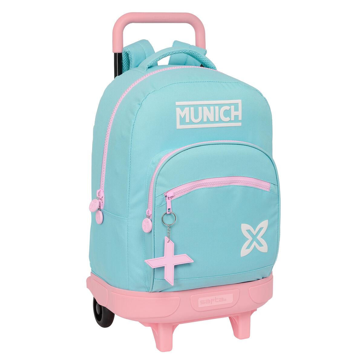Mochila Escolar con Ruedas Munich Heaven Azul cielo 33 x 45 x 22 cm