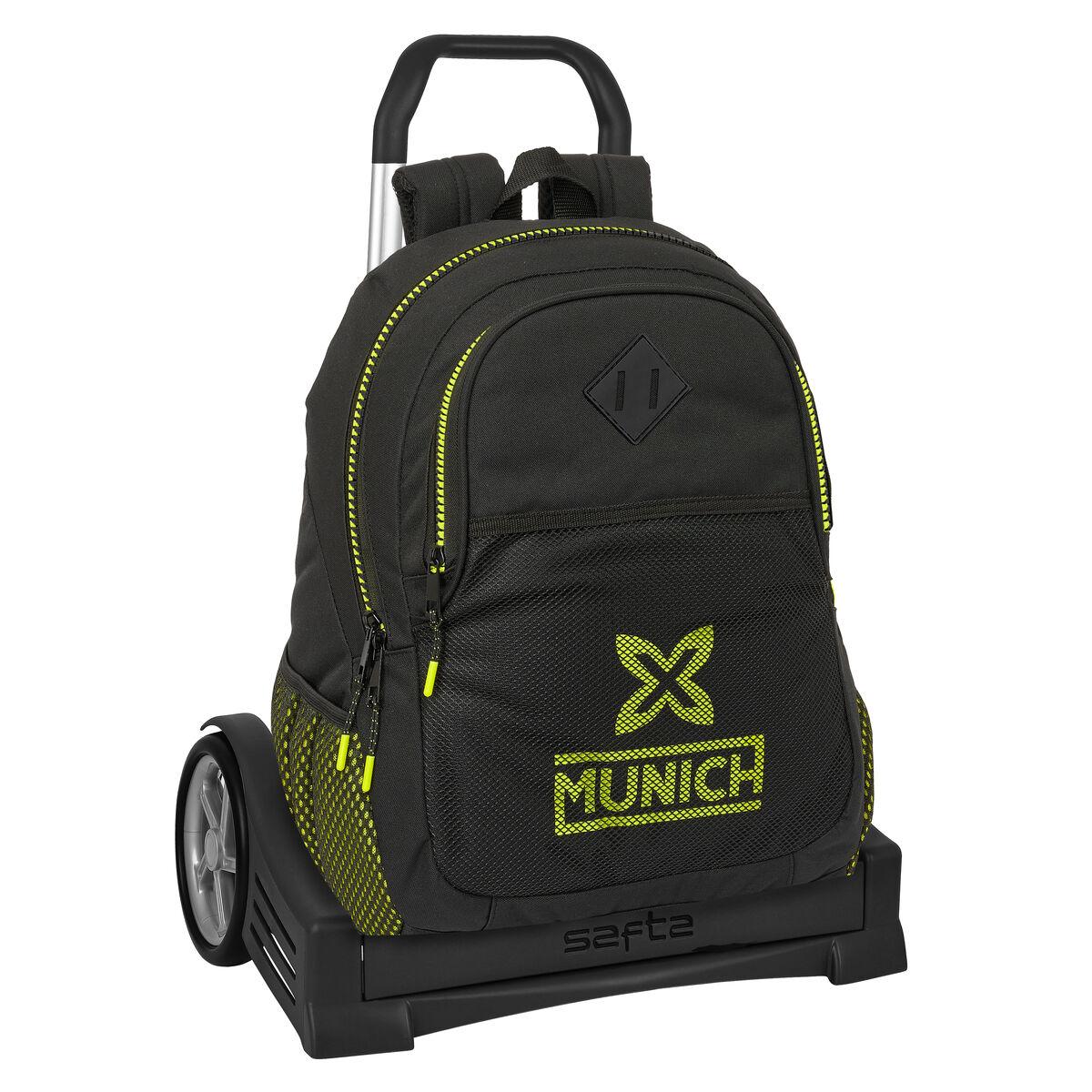 Mochila Escolar con Ruedas Munich Beat Negro 32 x 44 x 16 cm