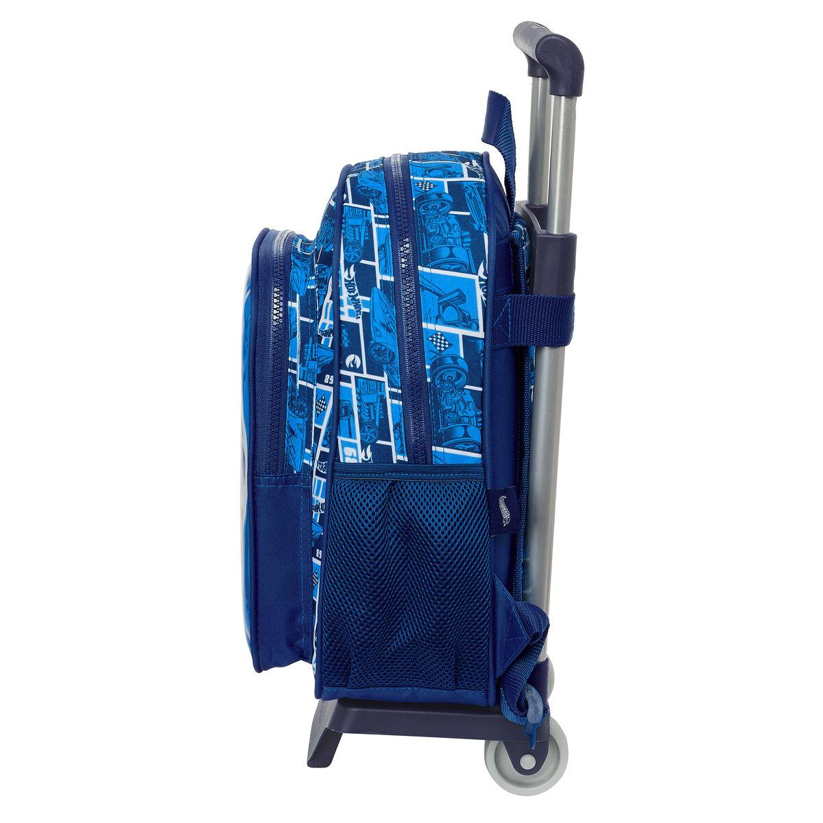 Mochila Escolar con Ruedas Hot Wheels Sonny Azul marino 27 x 33 x 10 cm