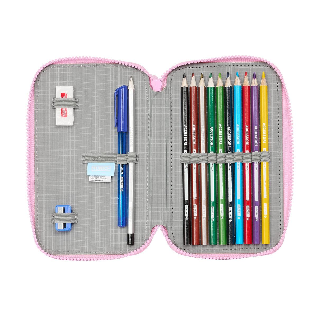 Plumier Doble Munich Heaven Azul cielo 12.5 x 19.5 x 4 cm 28 piezas