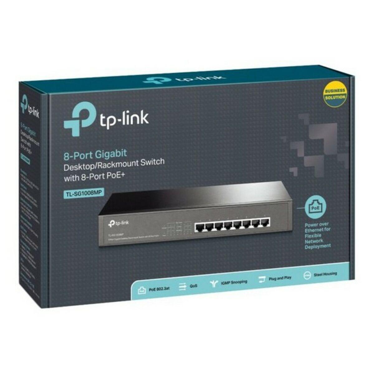 Switch de Armario TP-Link TL-SG1008MP RJ45 PoE 16 Gbps