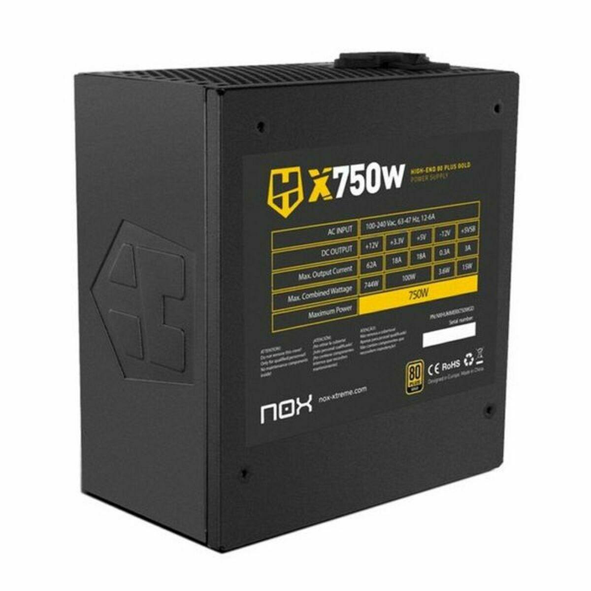 Fuente de Alimentación Gaming Nox-Xtreme Hummer X750W 750 W 80 Plus Gold