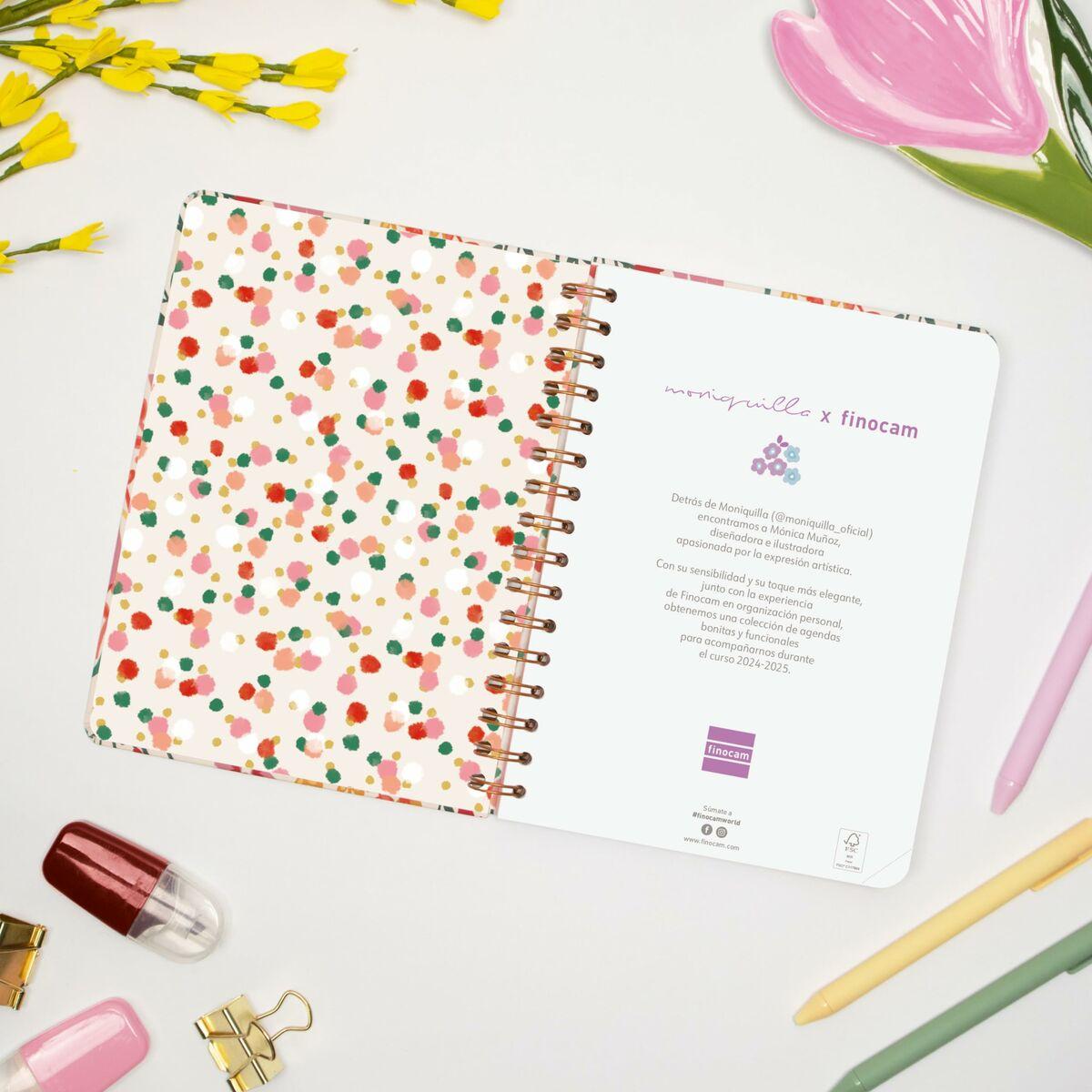 Agenda Finocam Moniquilla Garden Multicolor 2024-2025 (1 unidad)