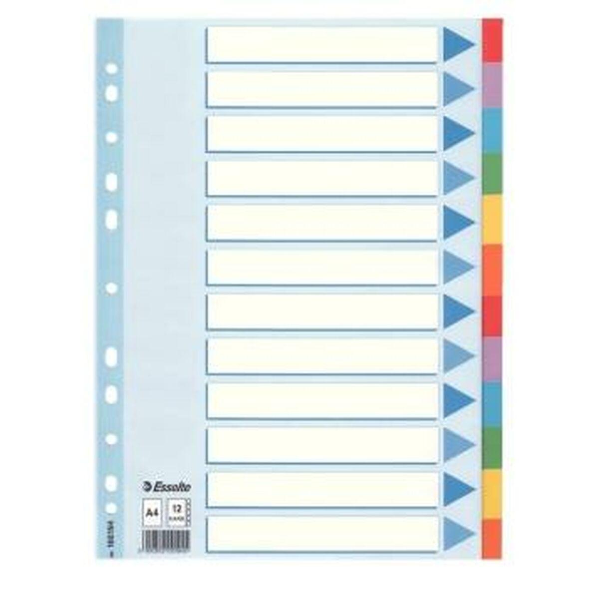 Biombo Esselte Multi-coloured Cardboard Dividers Multicolor