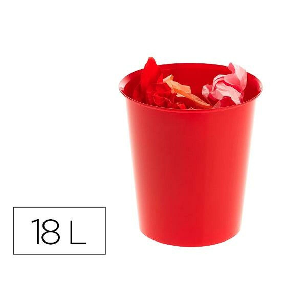 Papelera Archivo 2000 2001 RJ Rojo Polipropileno 16 L