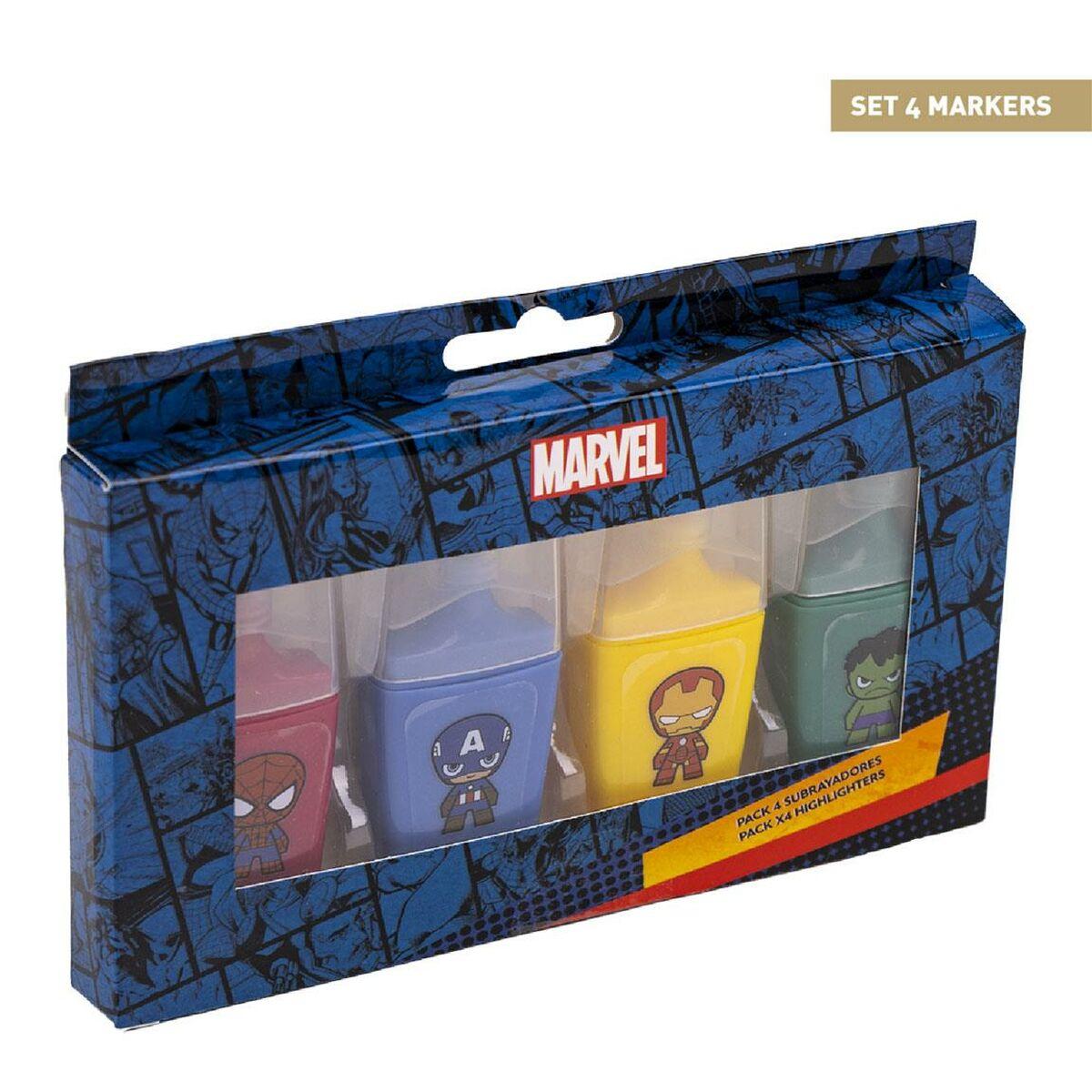 Set de Marcadores Fluorescentes The Avengers 4 Piezas