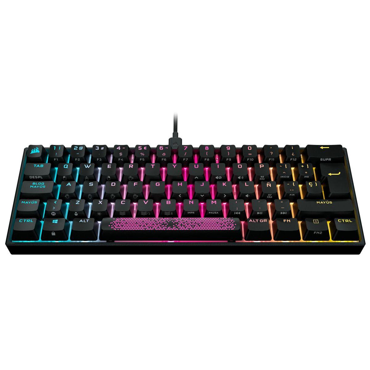 Teclado Gaming Corsair K65 Negro Qwerty Español