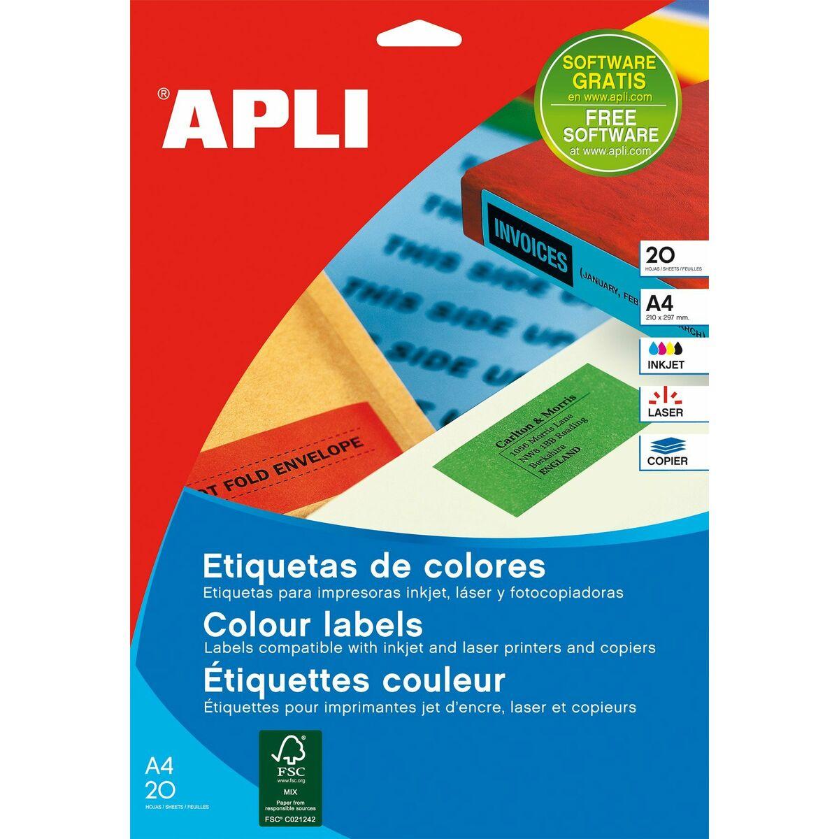 Etiquetas para Impresora Apli    Azul A4
