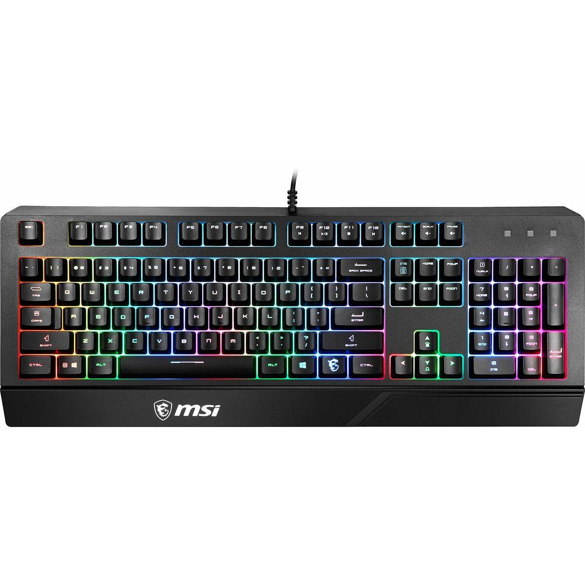 Teclado Gaming MSI Vigor GK20 Negro Qwerty Español LED RGB