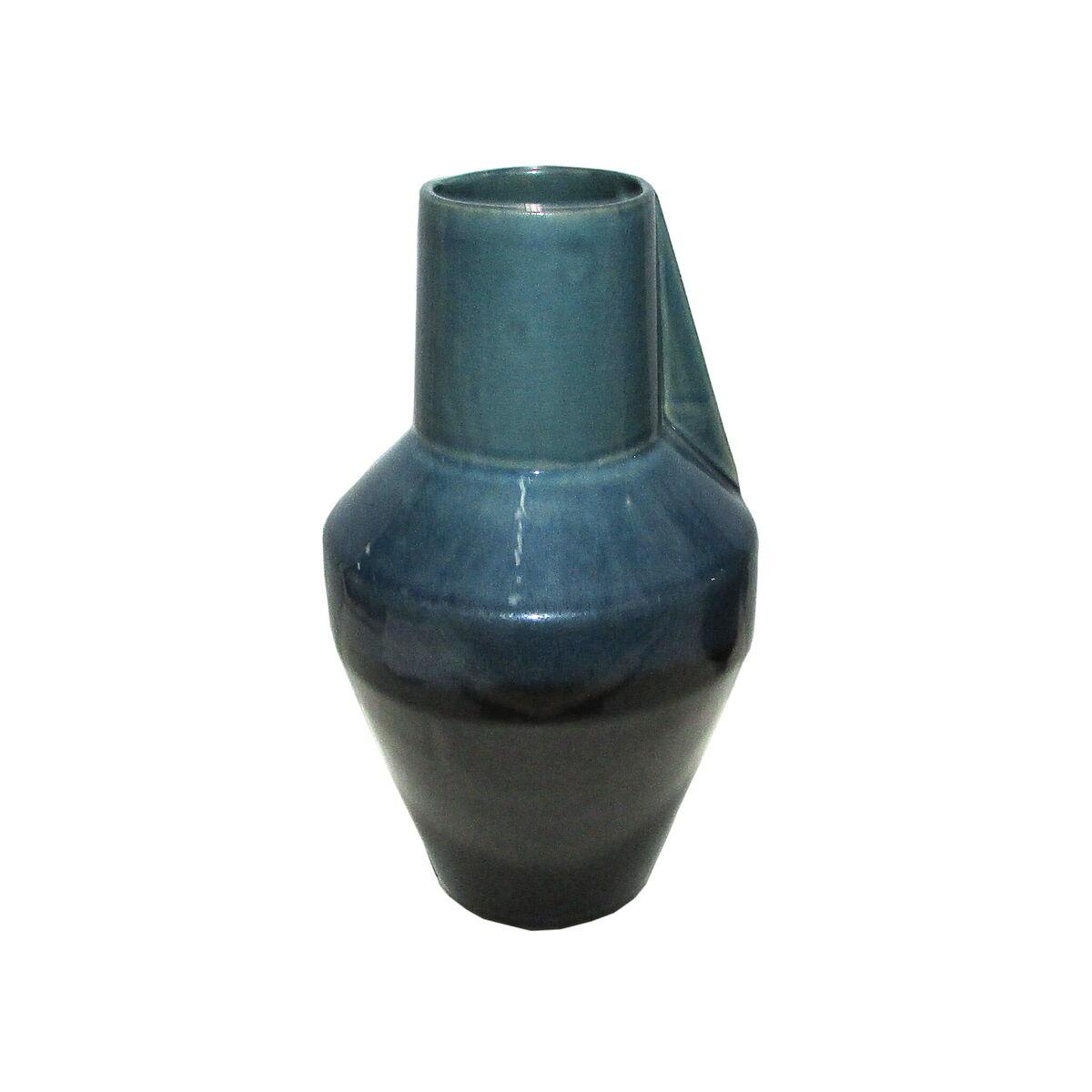 Florero Romimex Azul/Negro Cerámica 17 x 31 x 17 cm