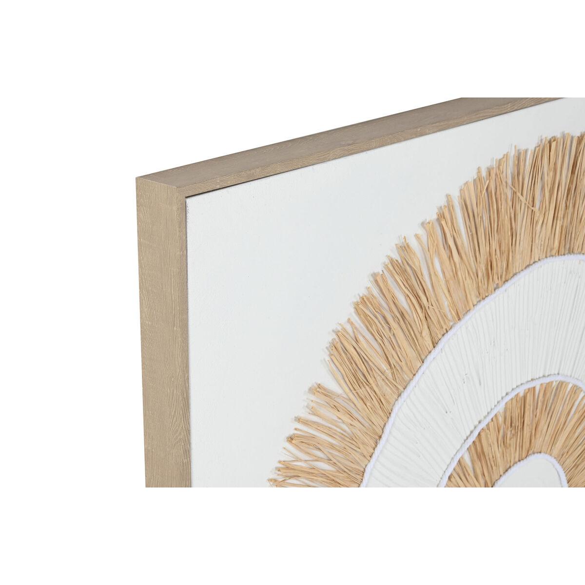 Lienzo Home ESPRIT Blanco Natural Boho 92 x 4,5 x 92 cm (2 Unidades)
