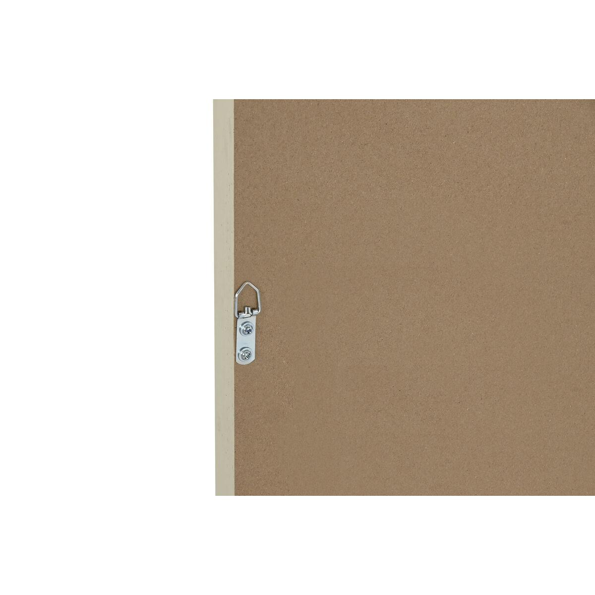 Lienzo Home ESPRIT Blanco Natural Boho 60 x 3 x 60 cm (2 Unidades)