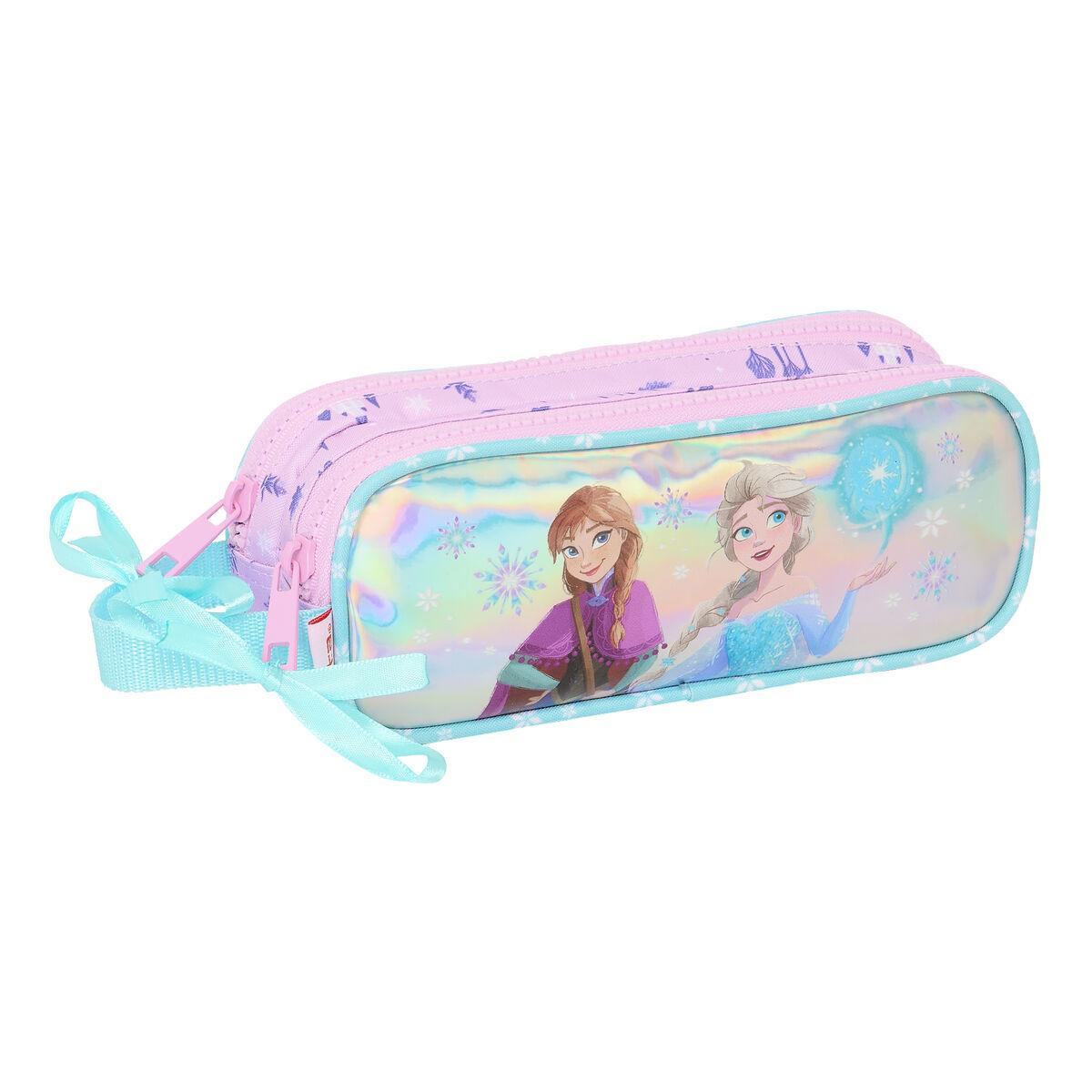 Portatodo Doble Frozen Cool days Violeta Azul cielo 21 x 8 x 6 cm