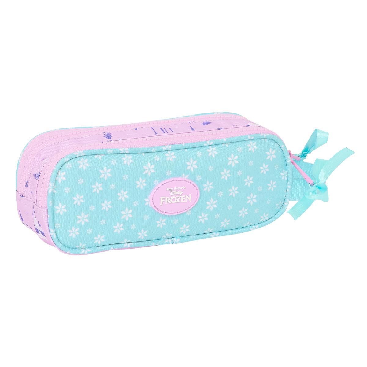 Portatodo Doble Frozen Cool days Violeta Azul cielo 21 x 8 x 6 cm