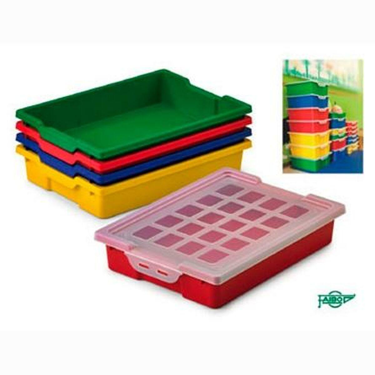 Caja de Almacenaje Faibo Caja apilable para almacenaje con tapa Rojo Polipropileno