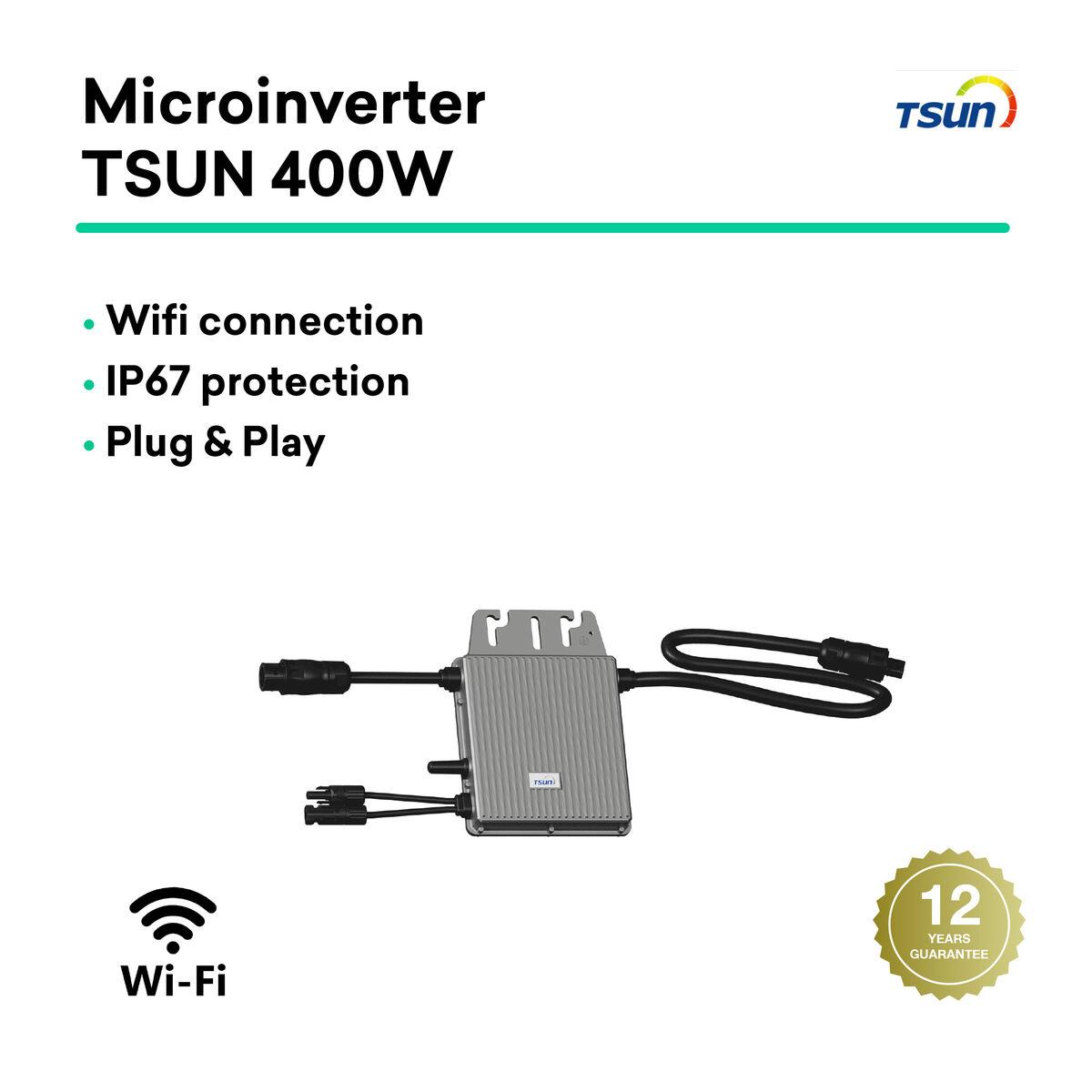 TORNASOL Kit solar autoinstalable 400W, panel solar rígido, bifacial, inclinación 20º