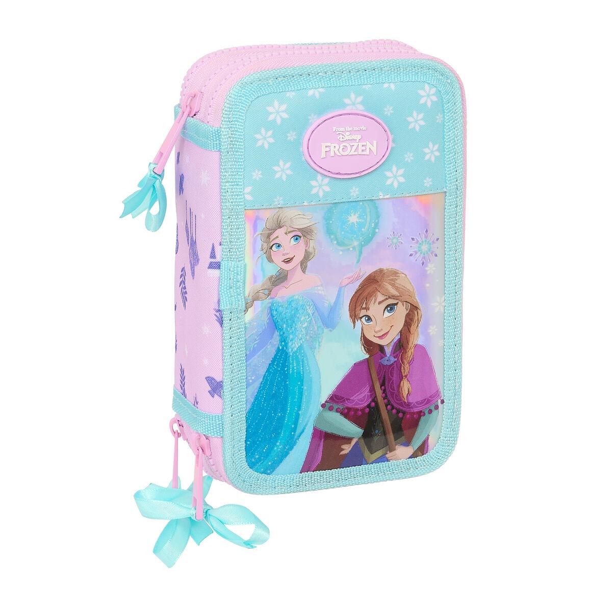 Plumier Triple Frozen Cool days Violeta Azul cielo 12,5 x 19,5 x 5,5 cm 36 Piezas
