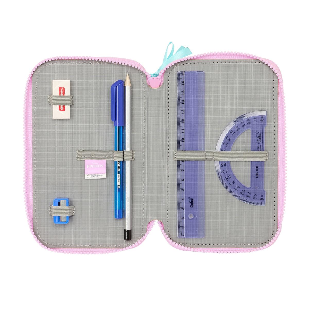 Plumier Triple Frozen Cool days Violeta Azul cielo 12,5 x 19,5 x 5,5 cm 36 Piezas