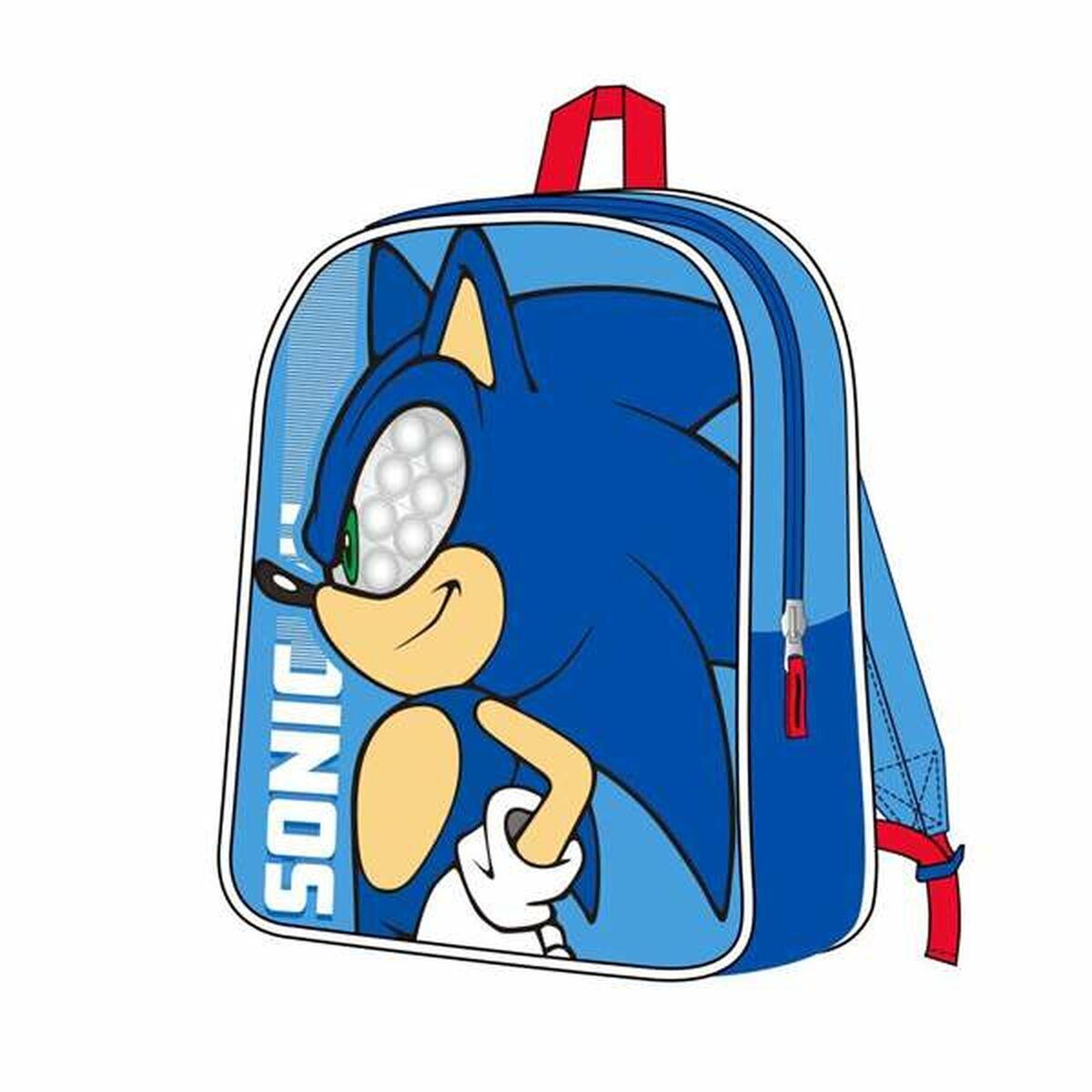 Mochila Escolar Sonic Azul 21,7 x 28,0 x 9,0 cm