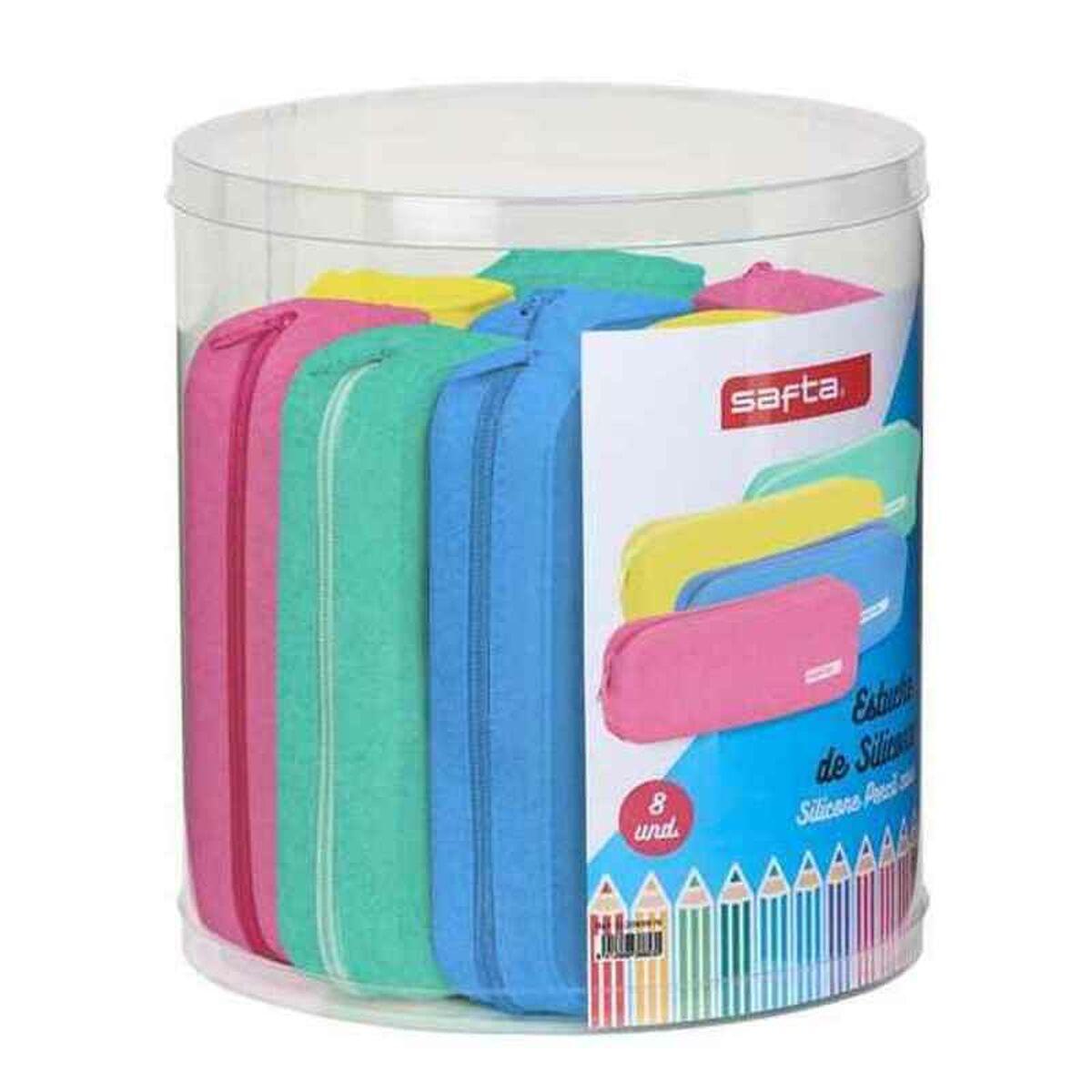Portatodo Safta Glitter Azul Cuadrado