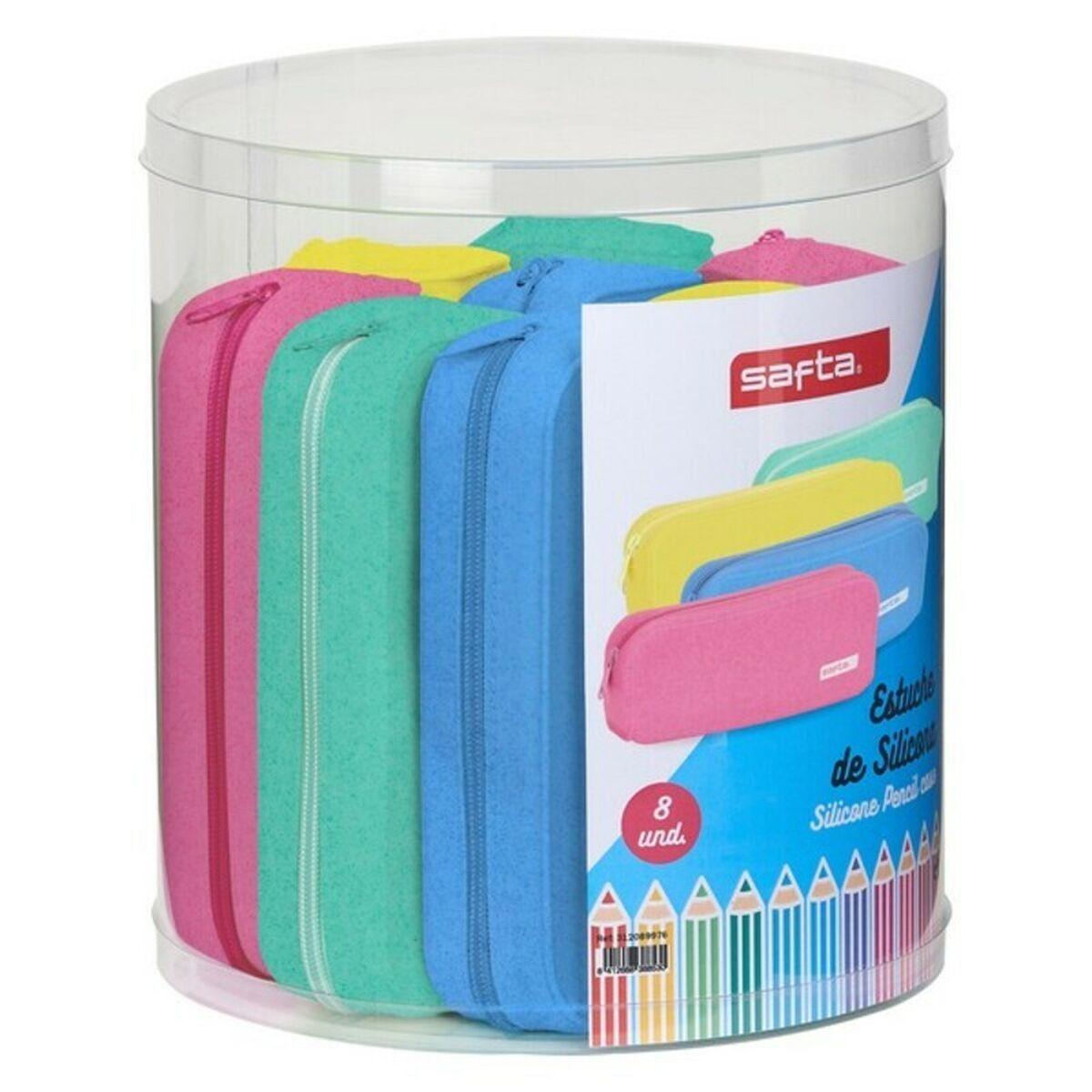 Portatodo Safta Glitter Azul Cuadrado