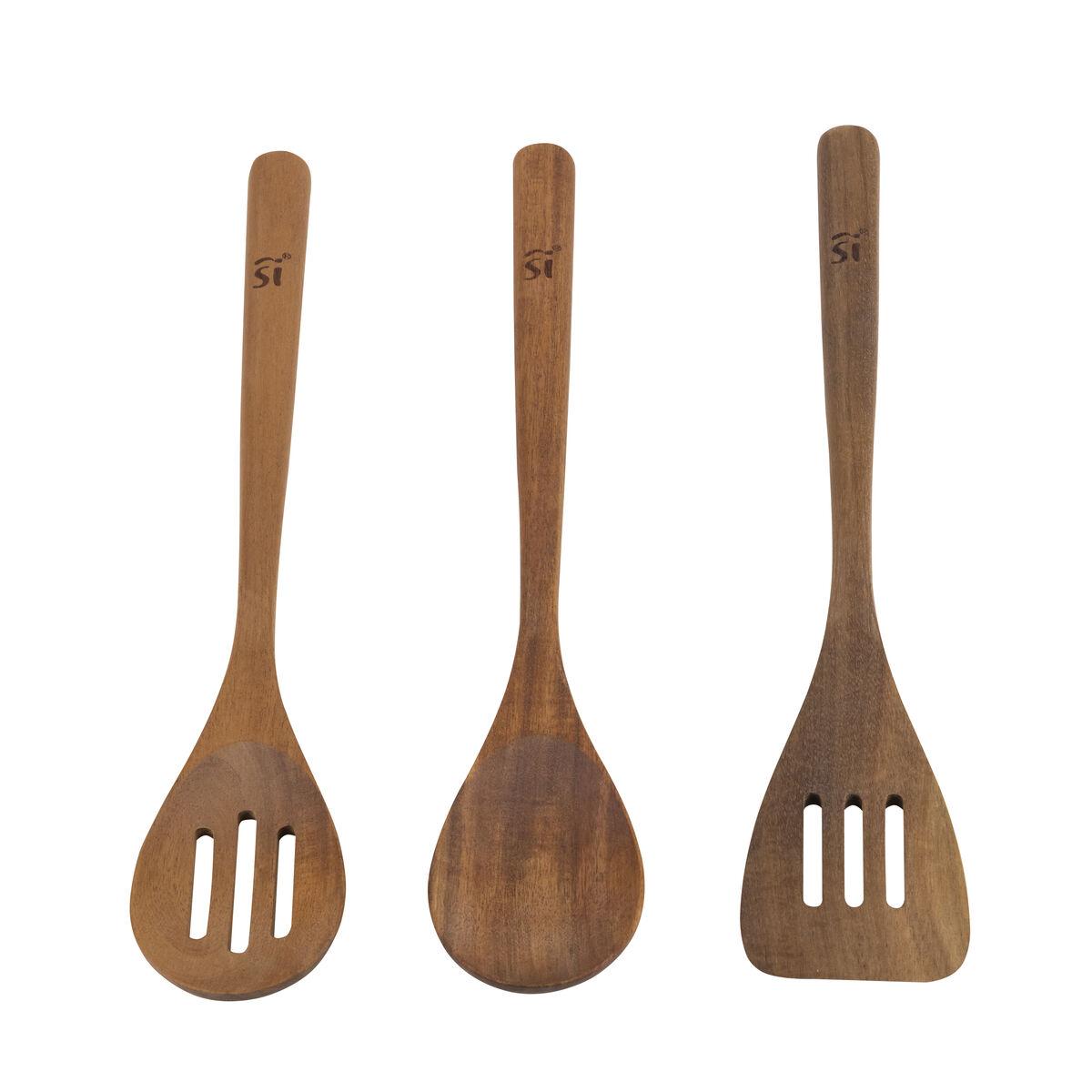 Juego de Utensilios de Cocina San Ignacio Madera de acacia 3 Piezas