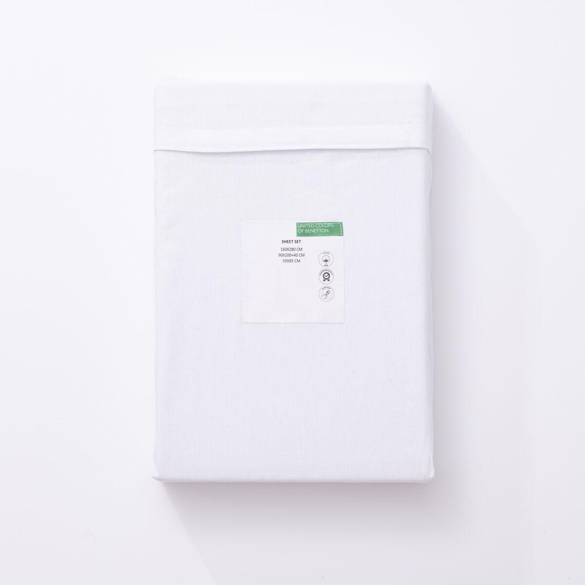 Juego de Sábanas Benetton Blanco 4 Piezas