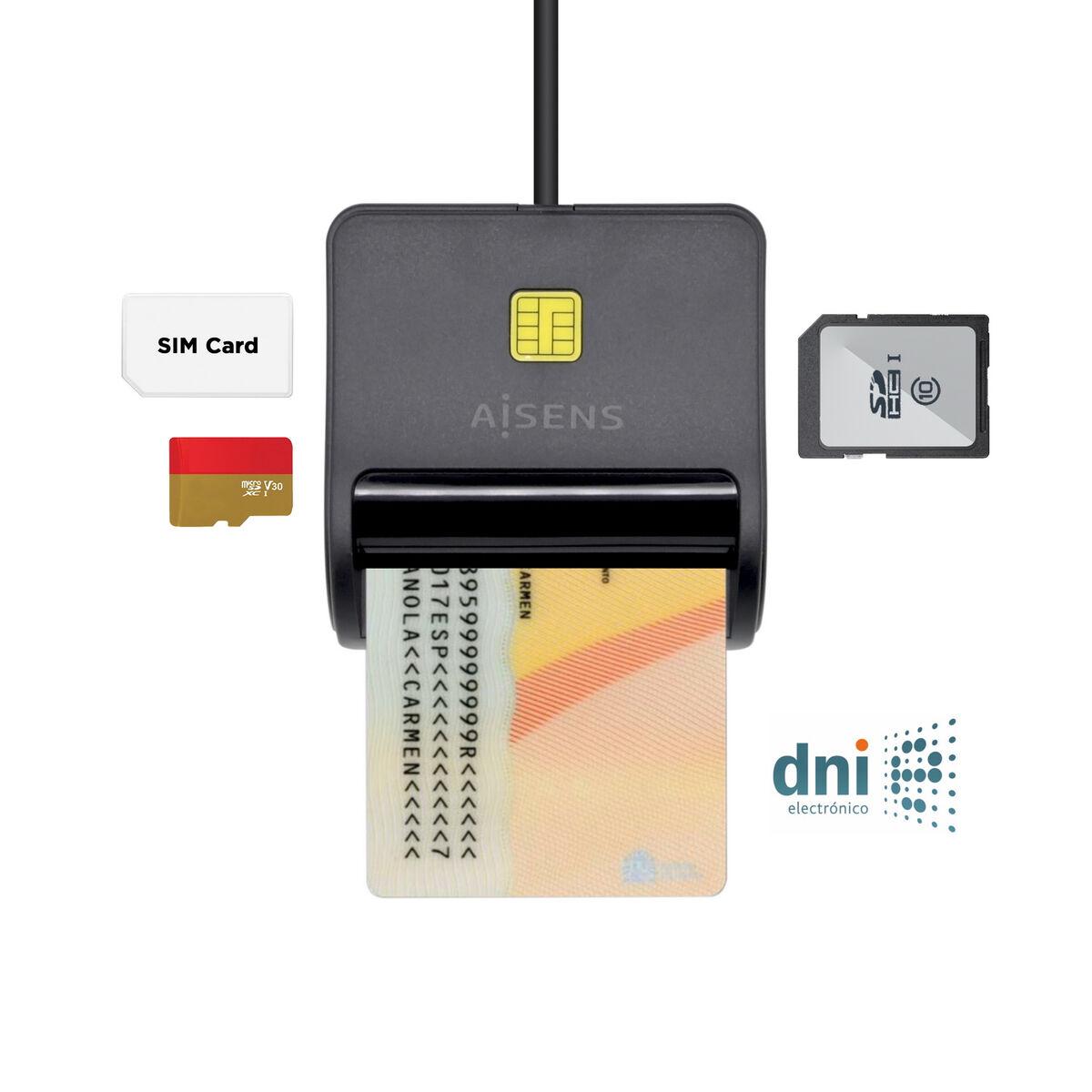 Lector de Tarjetas Aisens ASCR-SN02SD-BK Negro (1 unidad)