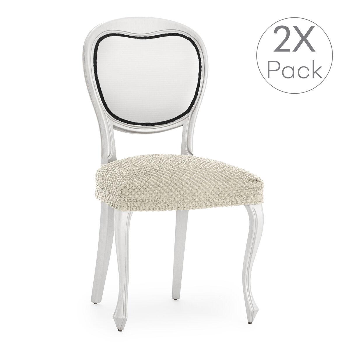 Funda para Silla Eysa THOR Blanco Cálido 50 x 5 x 50 cm 2 Unidades