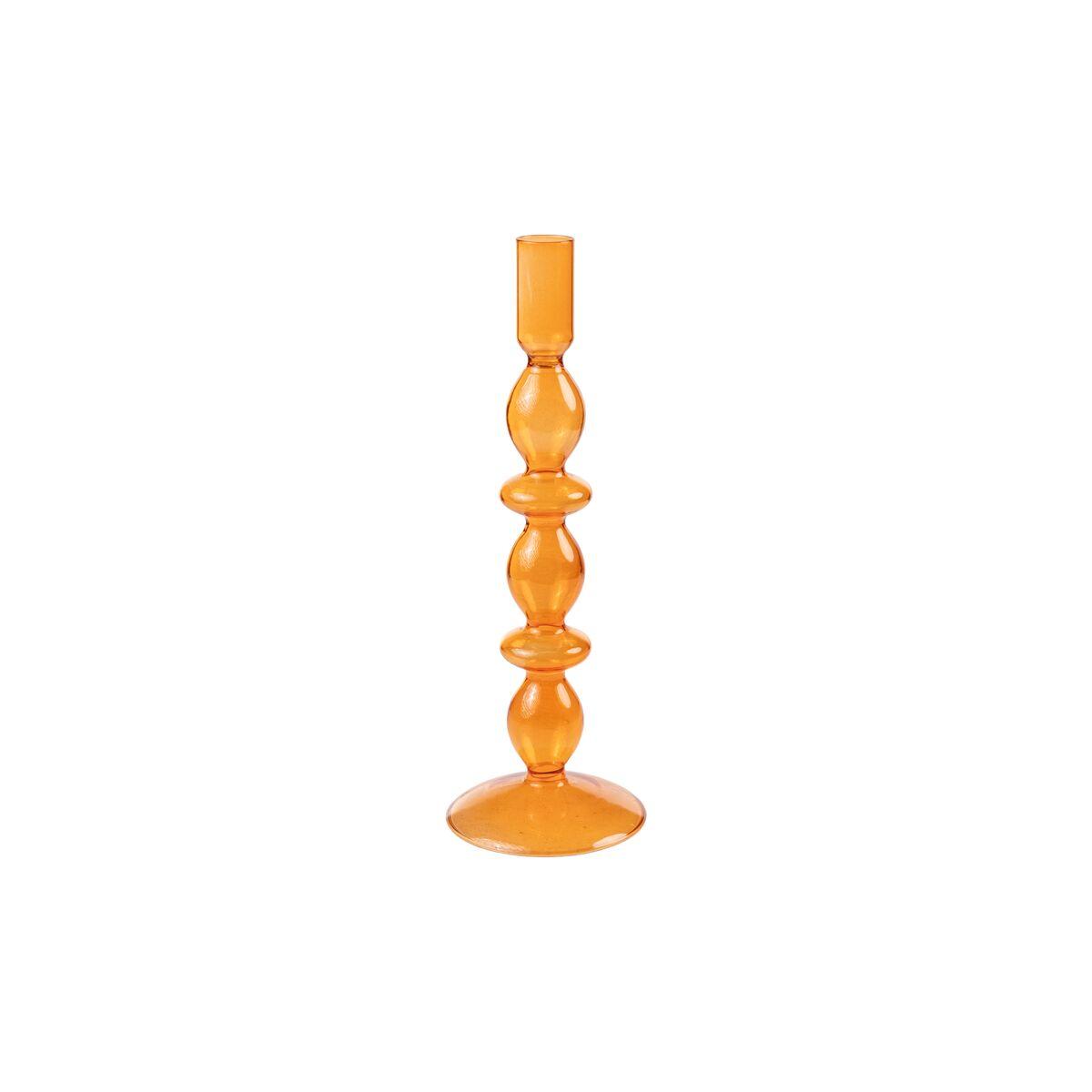 Portavelas Romimex Naranja Vidrio 9 x 27 x 9 cm