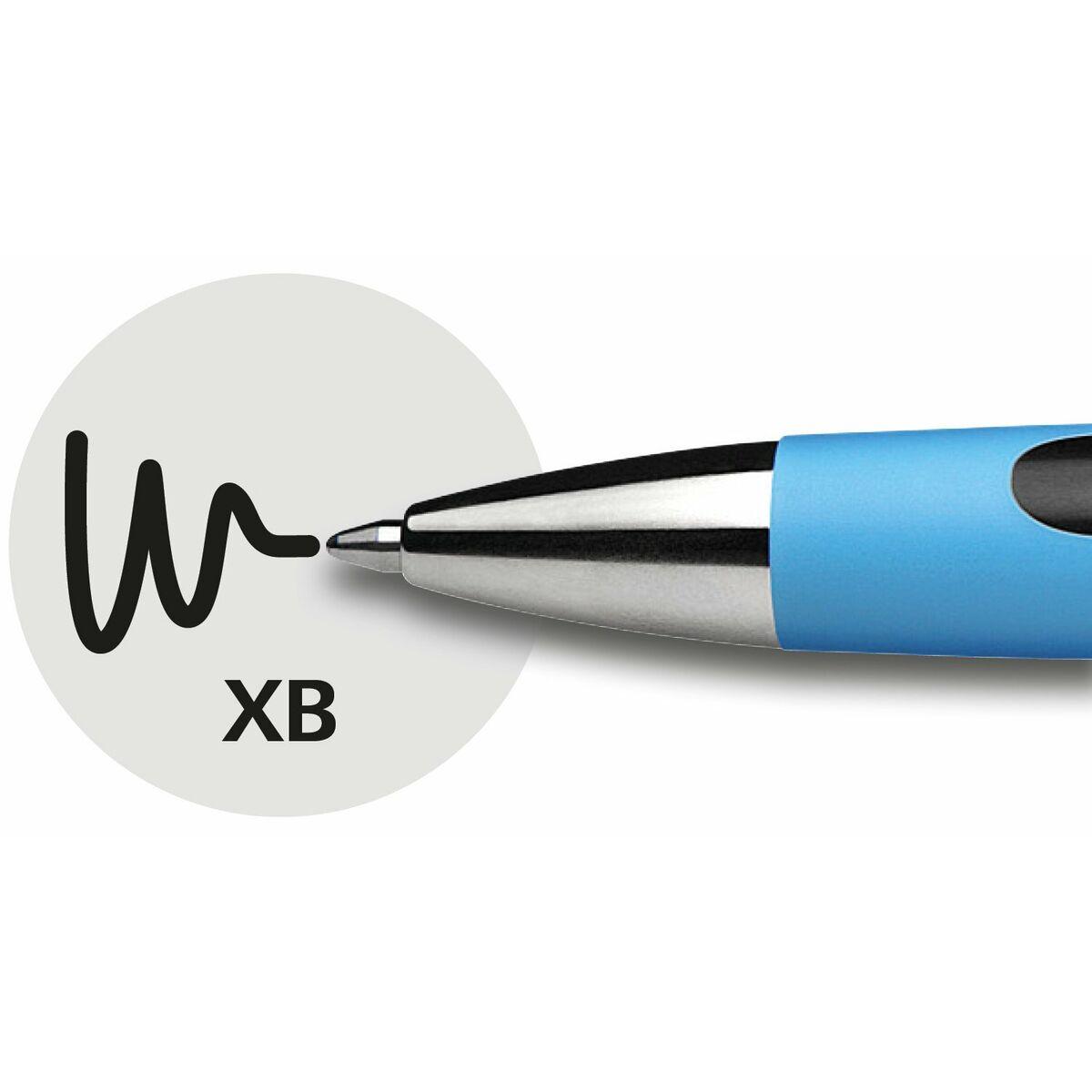 Bolígrafo Schneider SLIDER RAVE XB Azul Recargable Negro (5 Piezas)