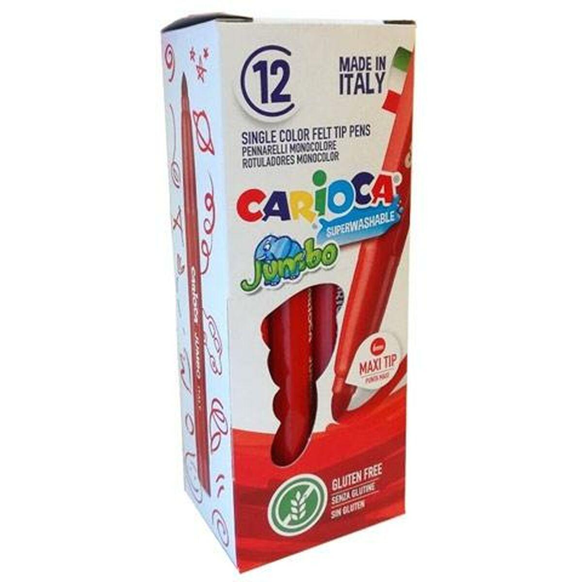 Rotuladores Carioca Jumbo Rojo 12 Piezas (24 Unidades)