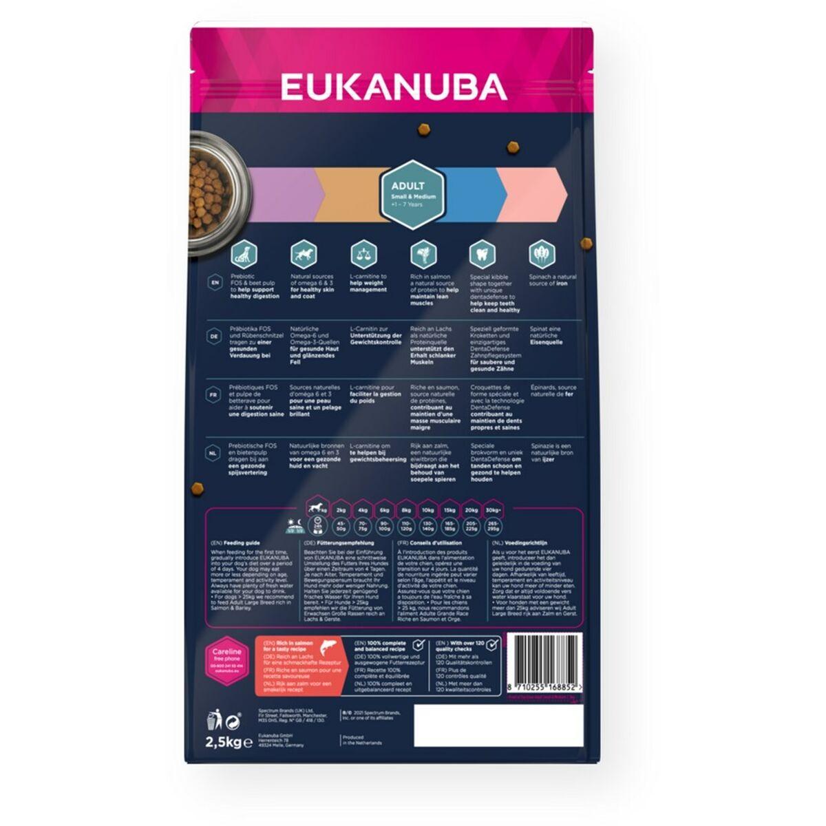 Pienso Eukanuba Adult Small&Medium Salmon Pescado 2,5 kg
