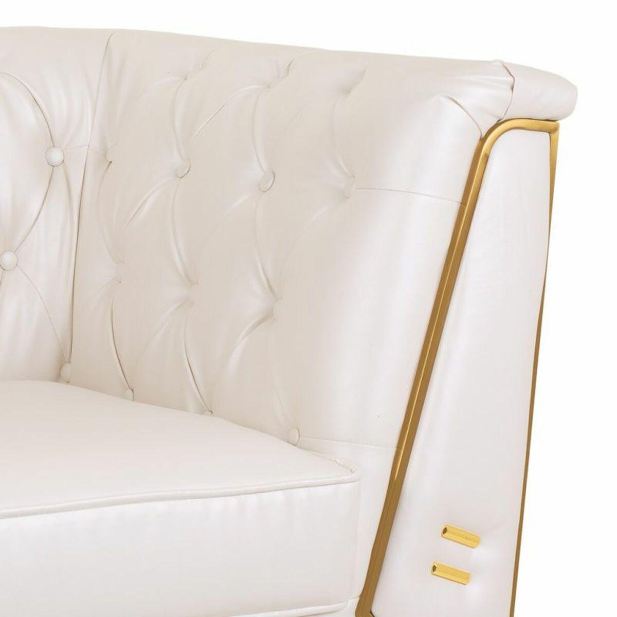 Sillón Alexandra House Living Blanco 72 x 75 x 104 cm Tapizado