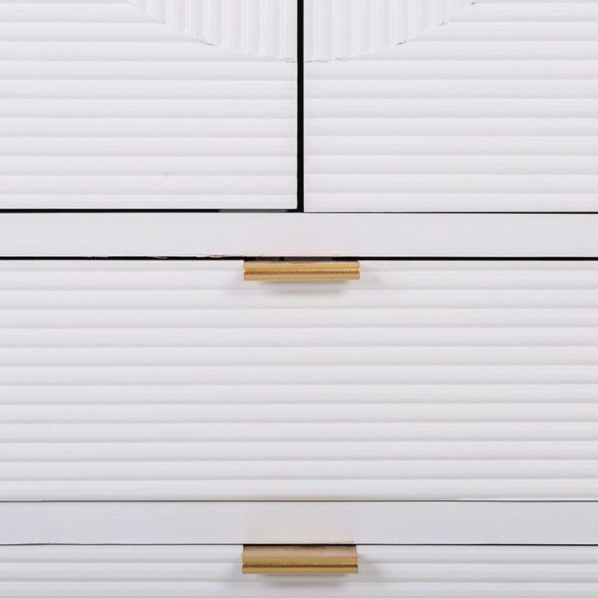 Armario Alexandra House Living Blanco Dorado Madera MDF 36 x 118 x 62 cm