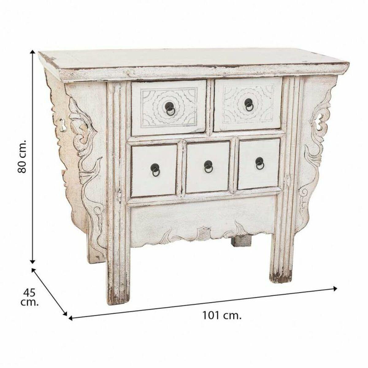 Recibidor Alexandra House Living Blanco 45 x 80 x 101 cm