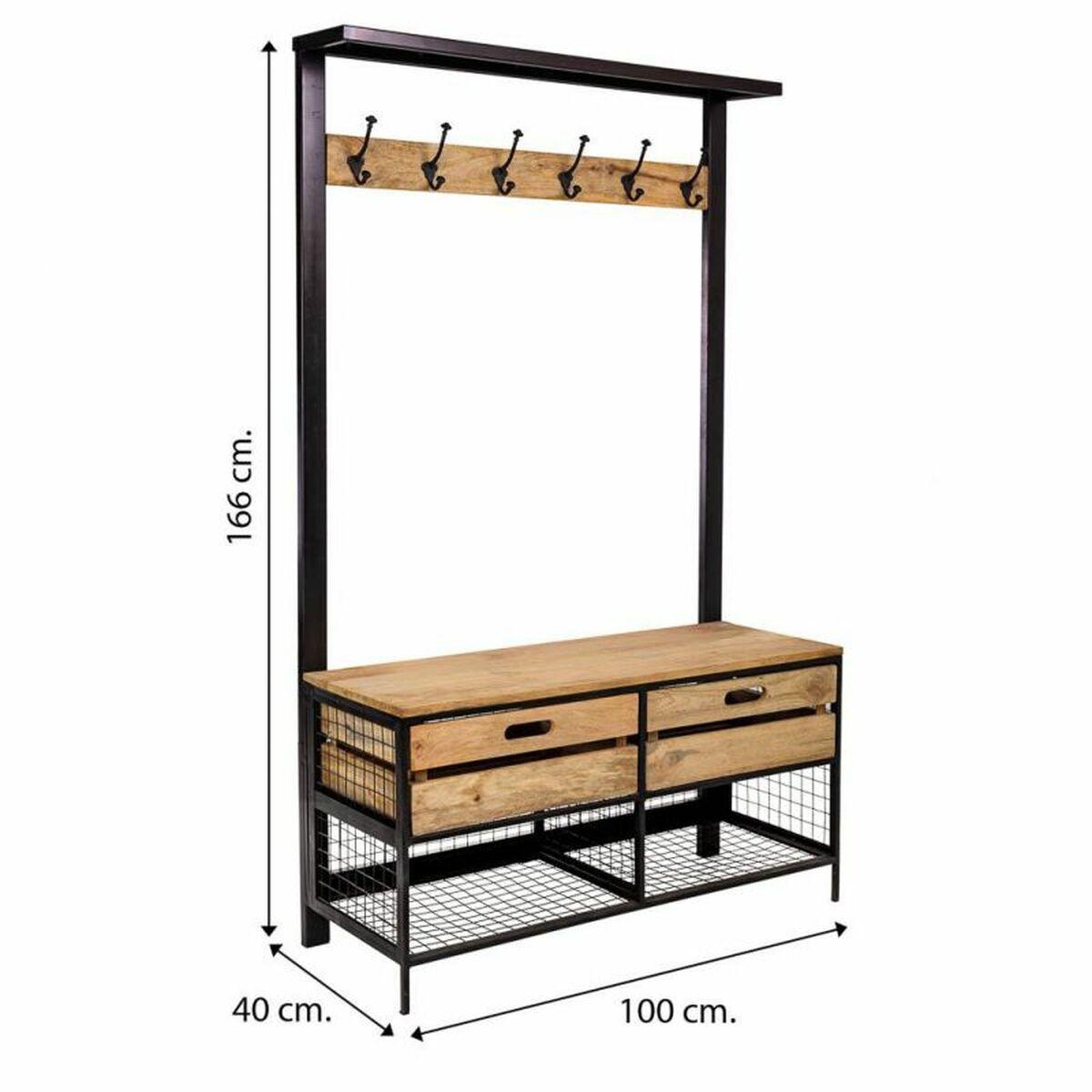 Recibidor Alexandra House Living Natural Hierro Madera de mango 40 x 166 x 100 cm