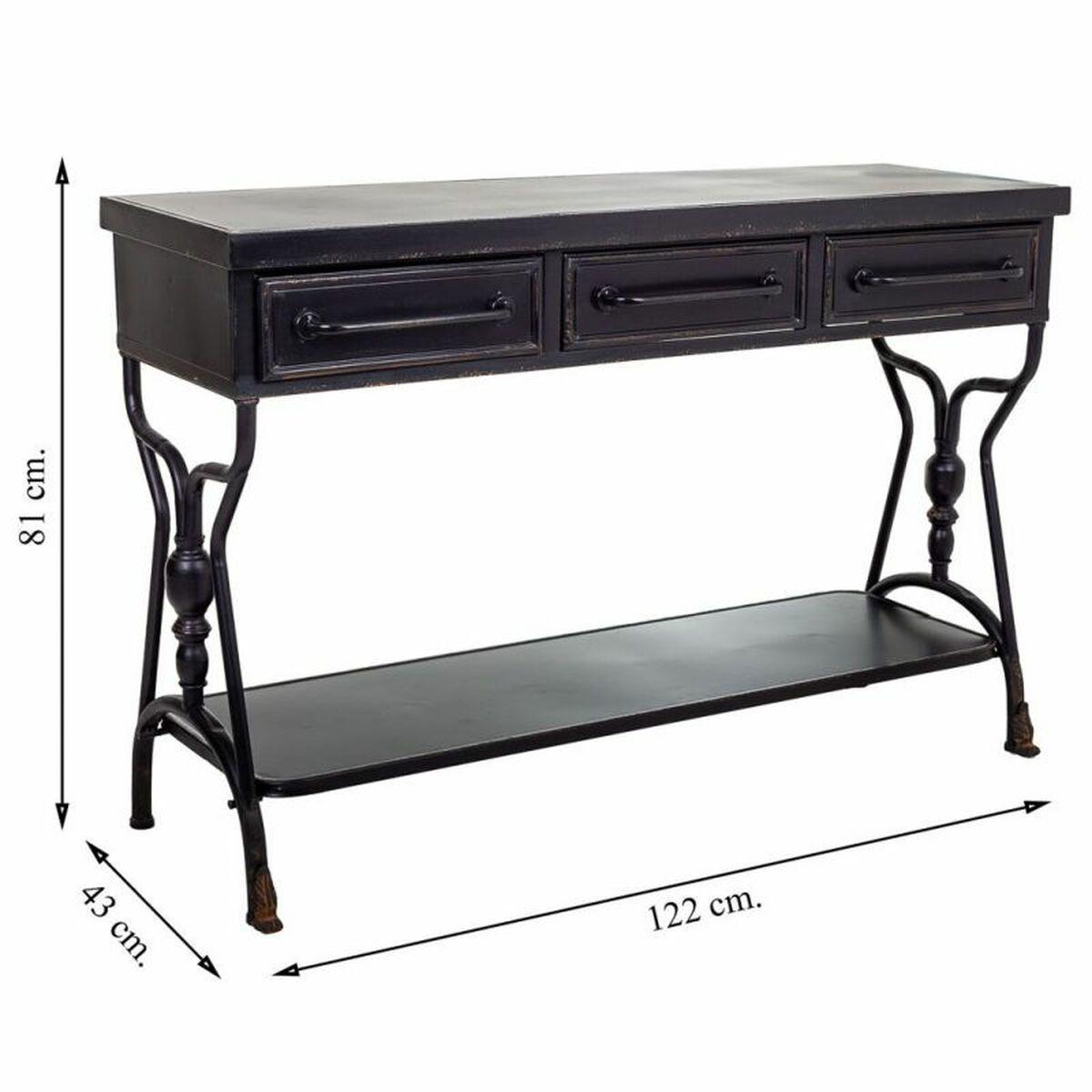 Recibidor Alexandra House Living Negro 43 x 81 x 122 cm