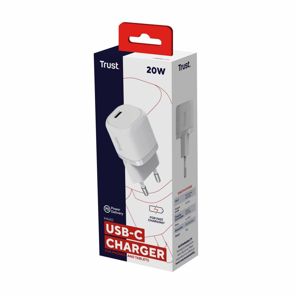 Cargador de Pared Trust 25205 Blanco (1 unidad)