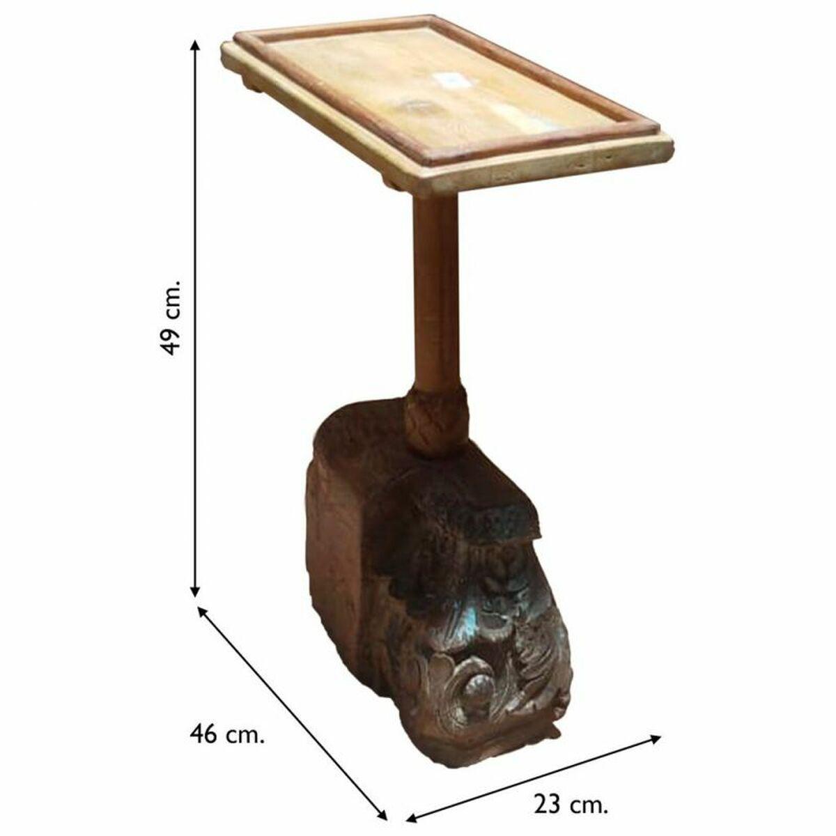 Mesa auxiliar Alexandra House Living Marrón Madera Reciclada 23 x 49 x 46 cm