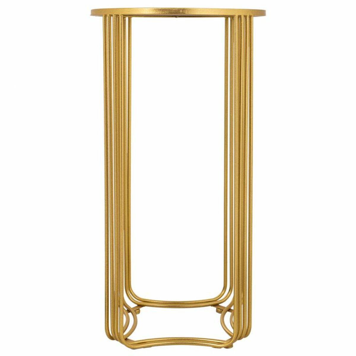 Mesa esquinera Alexandra House Living Oro 38 x 70 x 38 cm