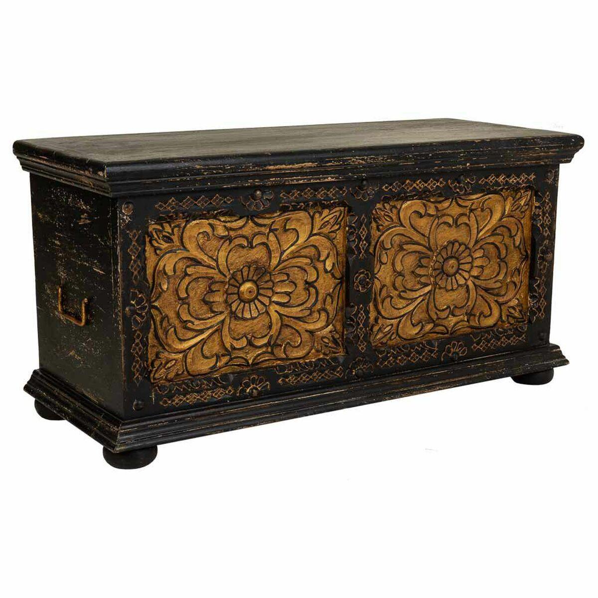 Baúl Alexandra House Living Negro Hierro Madera de mango 40 x 47 x 101 cm