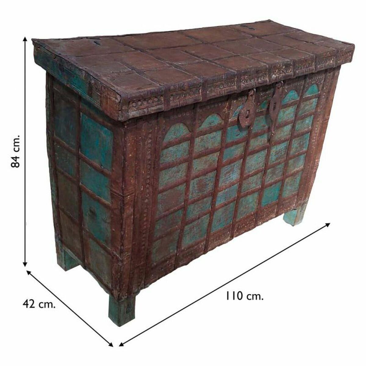 Baúl Alexandra House Living Marrón Madera Reciclada 42 x 84 x 110 cm