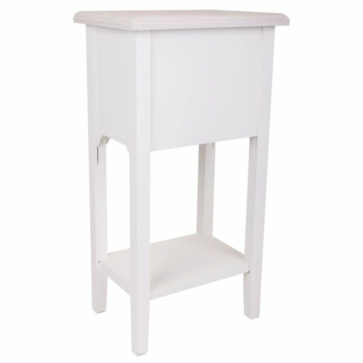 Mesita de Noche Alexandra House Living Blanco 26 x 69 x 37 cm